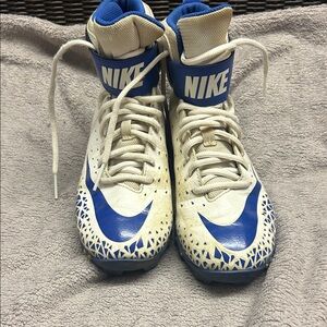 Nike Kids White and Blue Sneakers